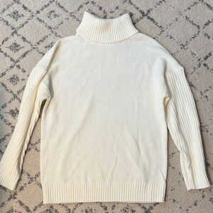 Chic Cream Turtleneck Sweater